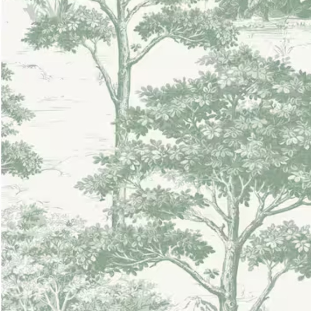 New Walls Republic Green Tropical Foliage Trees 57 sq. ft. Dbl Roll Wallpaper
